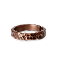Tibetan Hand beaten Solid Copper Ring
