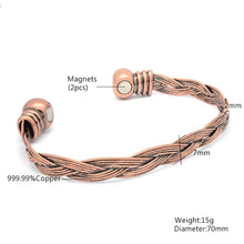Load image into Gallery viewer, Vinci Braided Pure Copper Bangle

