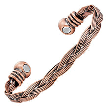 Load image into Gallery viewer, Vinci Braided Pure Copper Bangle
