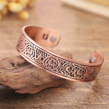 Load image into Gallery viewer, Vinci Phoenix Totems Pure Copper Magnetic Bangle on its side
