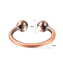 Load image into Gallery viewer, specs of Simply Elegant Pure Copper Magnetic Ring
