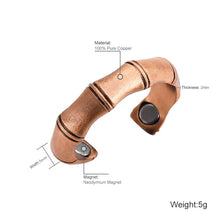 Load image into Gallery viewer, Vinci Bamboo Pure Copper Magnetic Ring specs
