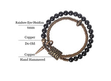 Load image into Gallery viewer, Obsidian Eye Bracelet | Copper Wellness Jewelry | CopperTownUSA
