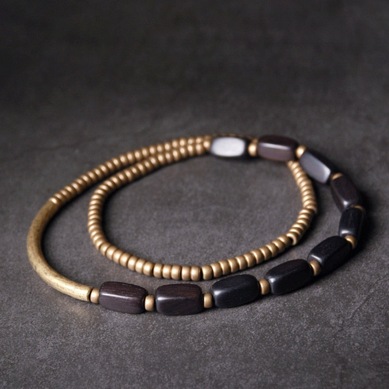 Black Wood Handcrafted Bracelet | CopperTownUSA