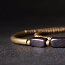 Load image into Gallery viewer, Black Wood Handcrafted Bracelet | CopperTownUSA
