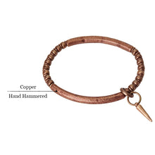 Load image into Gallery viewer, Vajar Hammered Copper Bracelet
