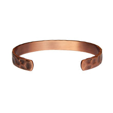 Load image into Gallery viewer, Hammered Classic Pure Copper Magnetic Bangle

