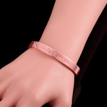 Load image into Gallery viewer, Vinci &quot;Only Love You&quot; Copper Magnetic Bangle on a human wrist

