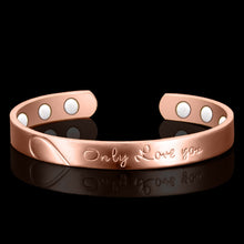 Load image into Gallery viewer, Vinci &quot;Only Love You&quot; Copper Magnetic Bangle

