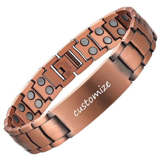 Customized copper color bracelet