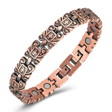 Load image into Gallery viewer, Vintage Cross Link 99.9% Pure Copper Strong Magnetic Pain Relief Bracelet
