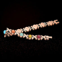 Load image into Gallery viewer, Unclasped colorful stone magnetic bracelet

