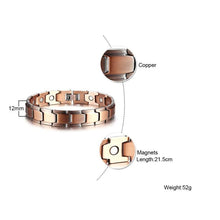Load image into Gallery viewer, Vinci Patron Copper Magnetic Bracelet Specs
