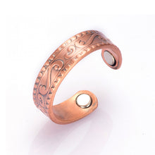 Load image into Gallery viewer, Copper ring with only one neodymium magnet on each side
