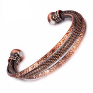 Vinci 3 Twisted Copper Bangle