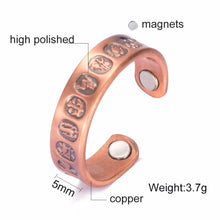 Load image into Gallery viewer, Vinci Vintage 12 Constellation Pure Copper Ring SPECS
